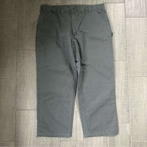 Carhartt Gray Canvas Work Dungarees Pants Men 44x30 Loose Original Fit NEW B151